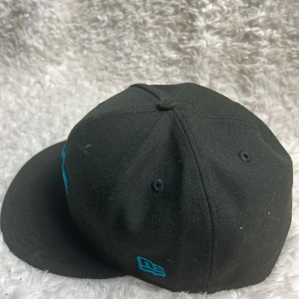 New Era Black Carolina Panthers Cap dark blue embroidery SZ8